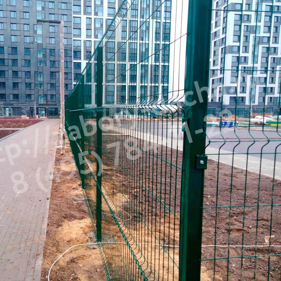 Забор из 3д сетки-зеленый